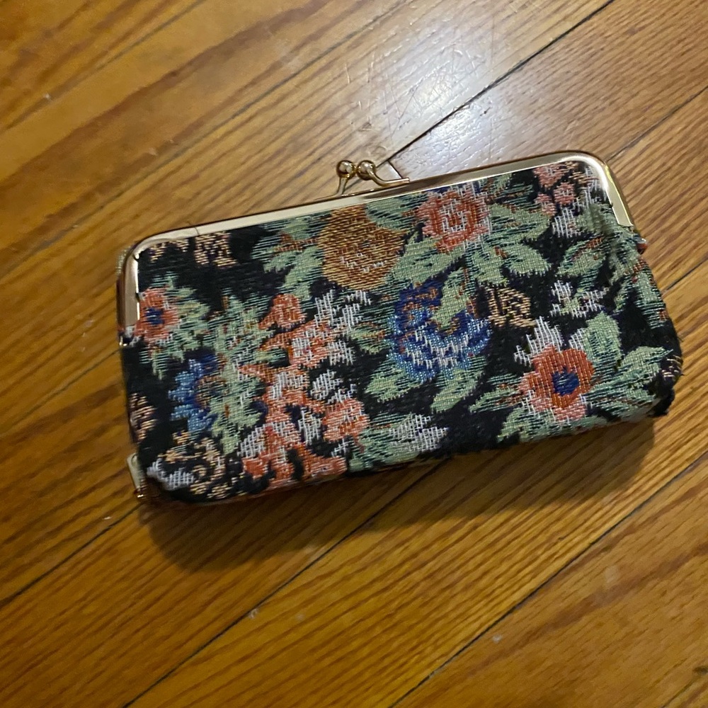 SHEIN Black Clutch with Metal Clasp